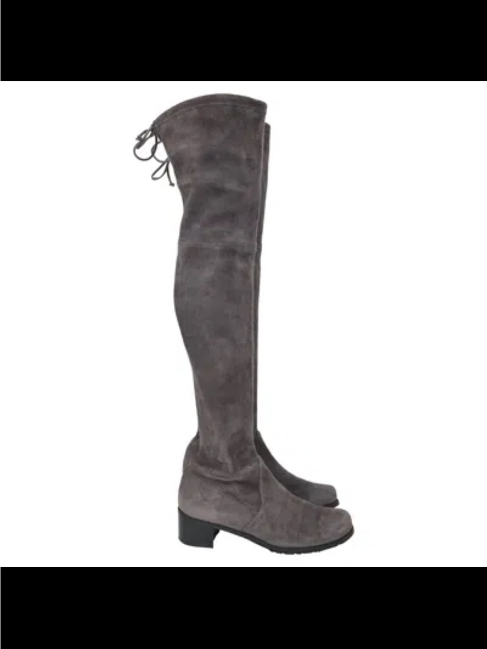 Stuart Weitzman Gray Suede Over-the-Knee Boots